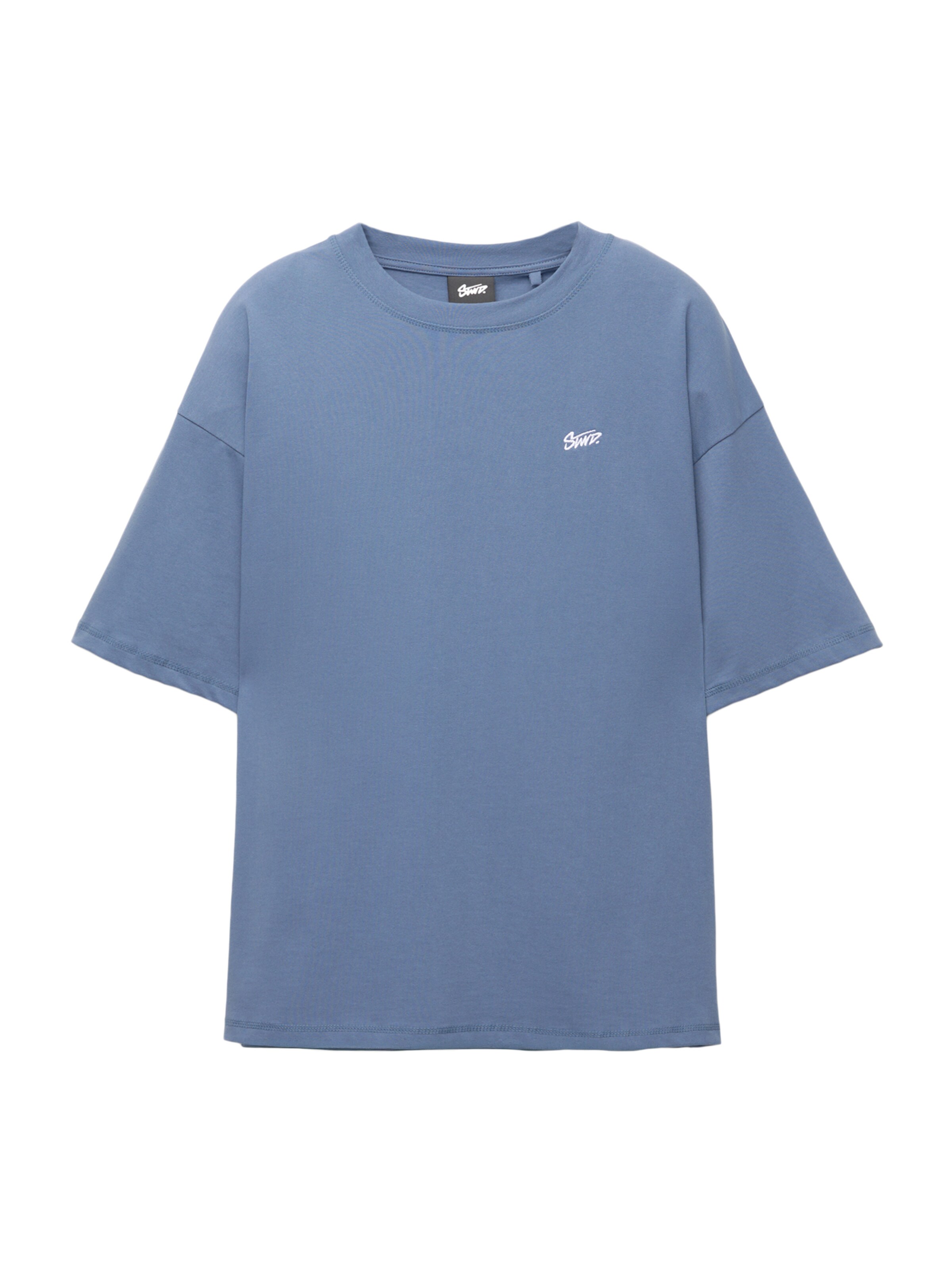 Pull&Bear T-Shirt  'STWD' in saphir / weiß, Produktansicht