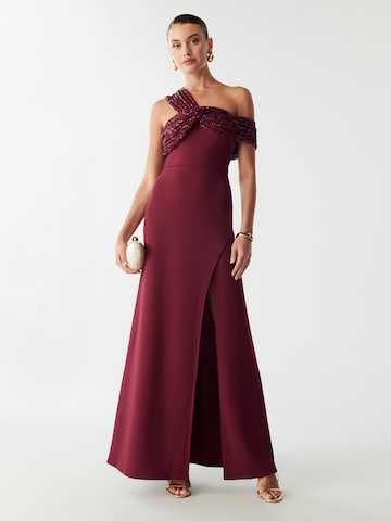 BWLDR Abendkleid 'Trisha' in Rot: Vorderseite