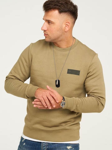 JACK JONES Sweatshirt 'JJCOPOPS'‌‌‌‌‌‌‌‌‌‌ in Grün: Vorderseite