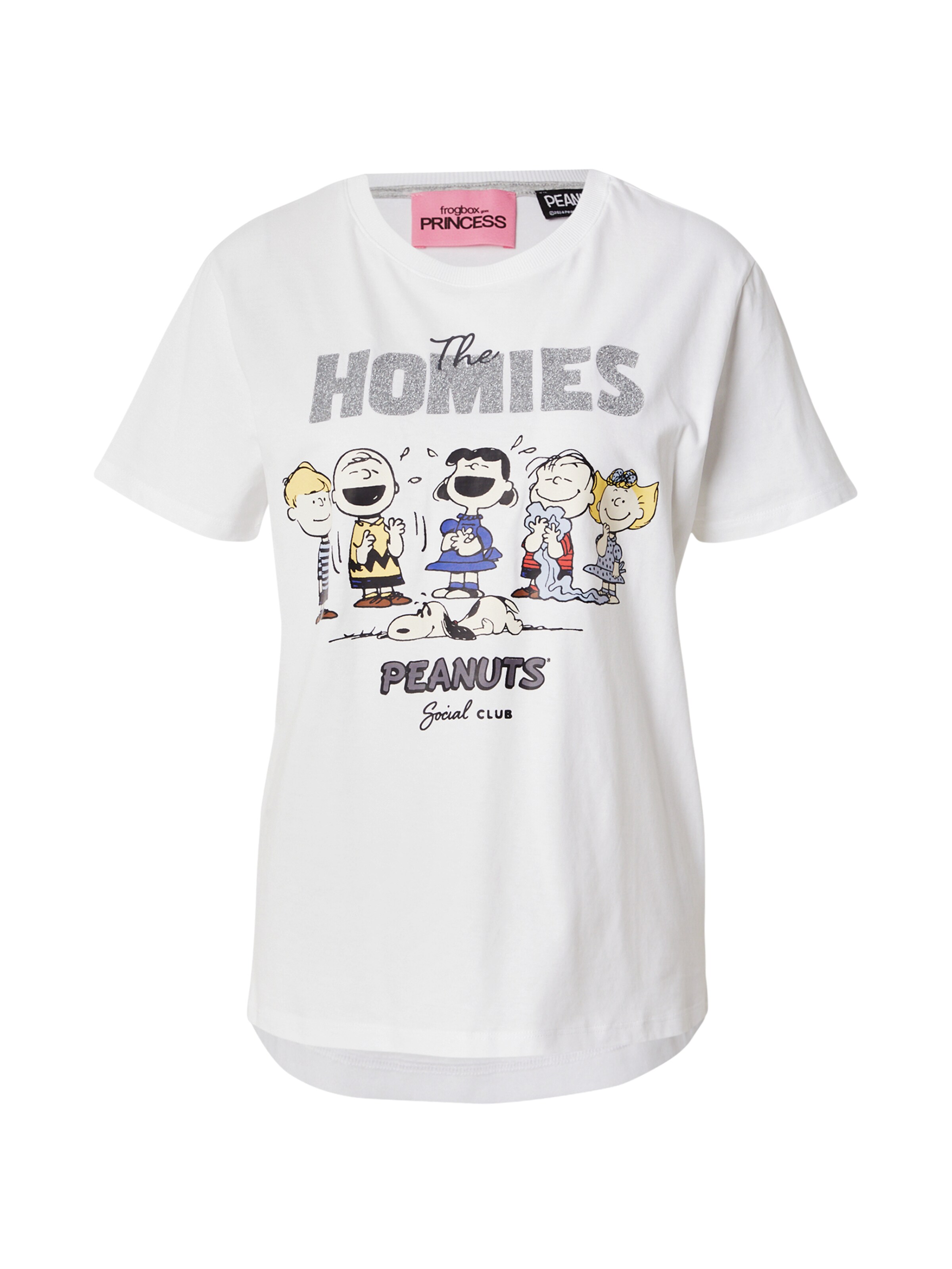 PRINCESS GOES HOLLYWOOD Tričko 'Peanuts The Homies' – bílá: přední strana