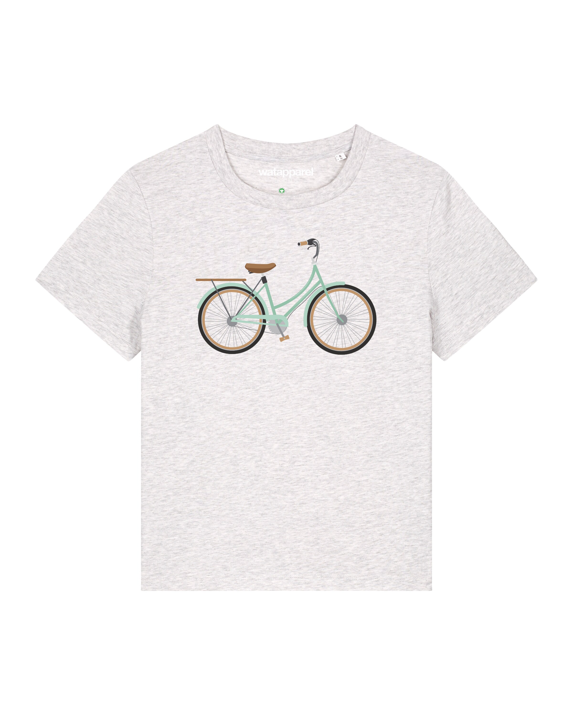Maglietta ' Mint Bike ' di Watapparel in bianco: frontale