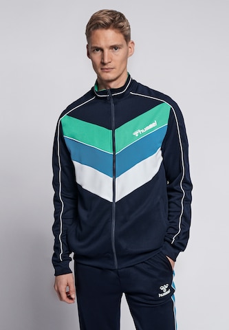 Hummel Sportsweatvest in Blauw: voorkant