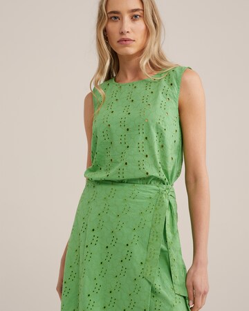 WE Fashion Blouse in Groen: voorkant