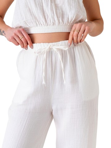 WENOR Wide Leg Hose 'Eleni' in Weiß