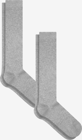 Albero Natur Knee High Socks '2er Pack Unisex Kniestrümpfe aus Bio-Baumwolle' in Grey: front