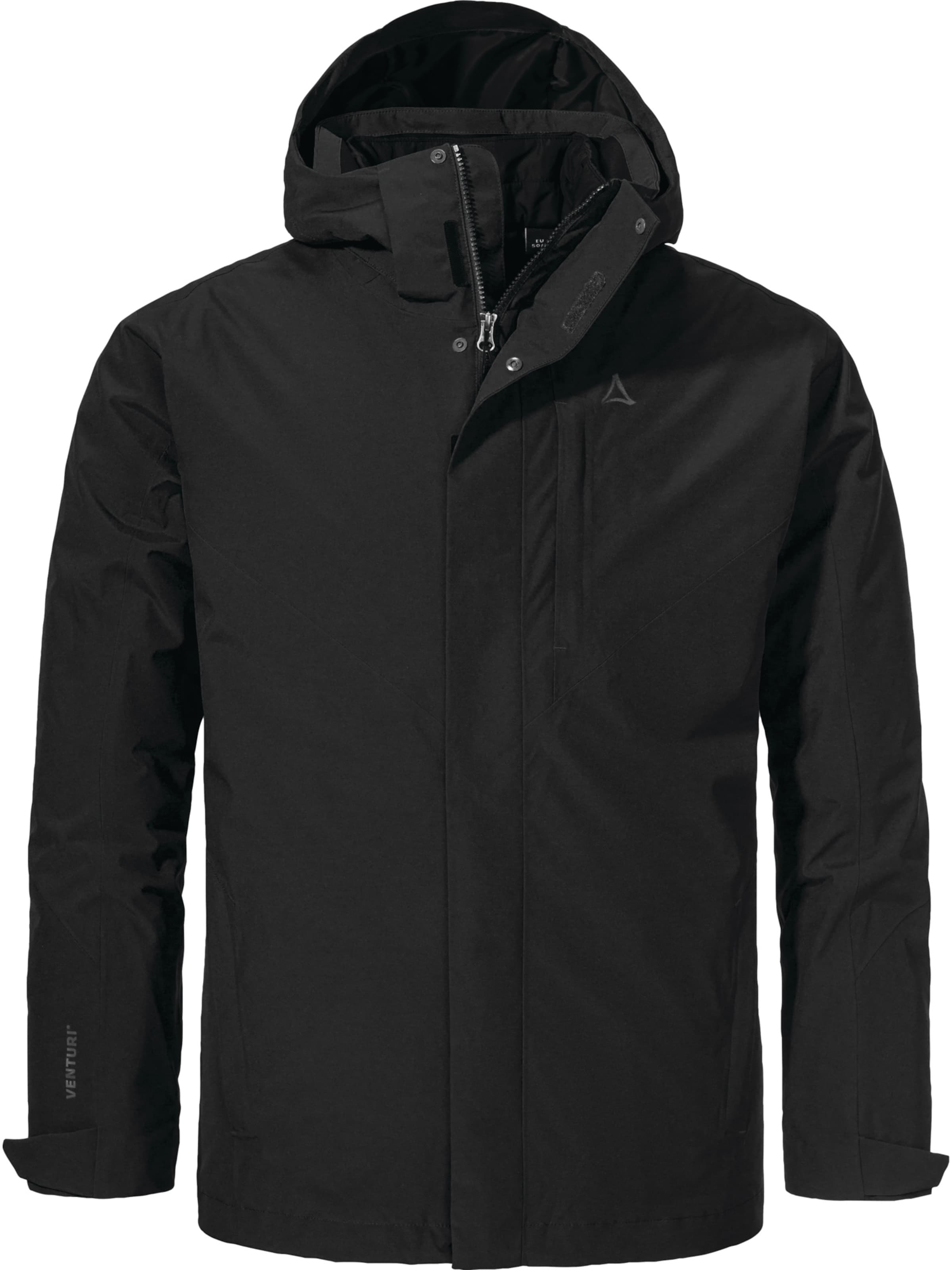 Schöffel Outdoorjas 'Tamina' in Zwart: voorkant