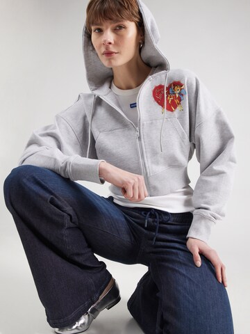 HUGO Zip-Up Hoodie 'Desty_B' in Grey