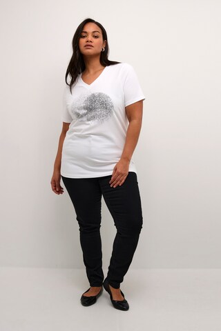 T-shirt 'Veri' KAFFE CURVE en blanc