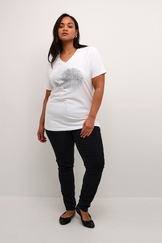 T-shirt 'Veri' KAFFE CURVE en blanc