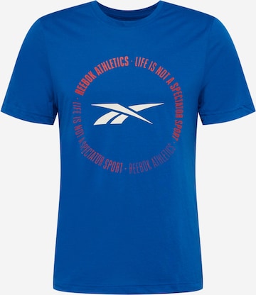 Reebok Sport Performance shirt 'Life Is Not a Spectator' in Blue: front