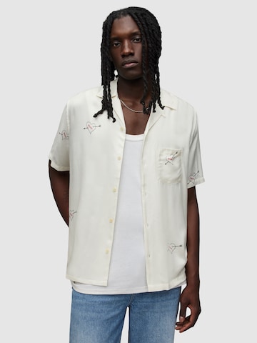 AllSaints Regular fit Button Up Shirt in Beige: front