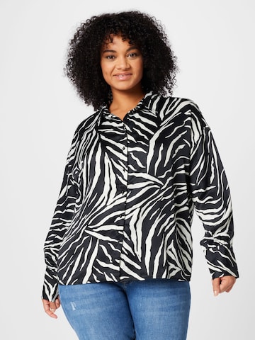 Vero Moda Curve Bluse in Schwarz: Vorderseite