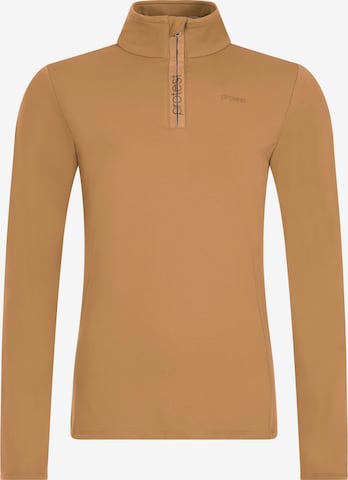 PROTEST Sportief sweatshirt 'REFABRIZ' in Bruin: voorkant
