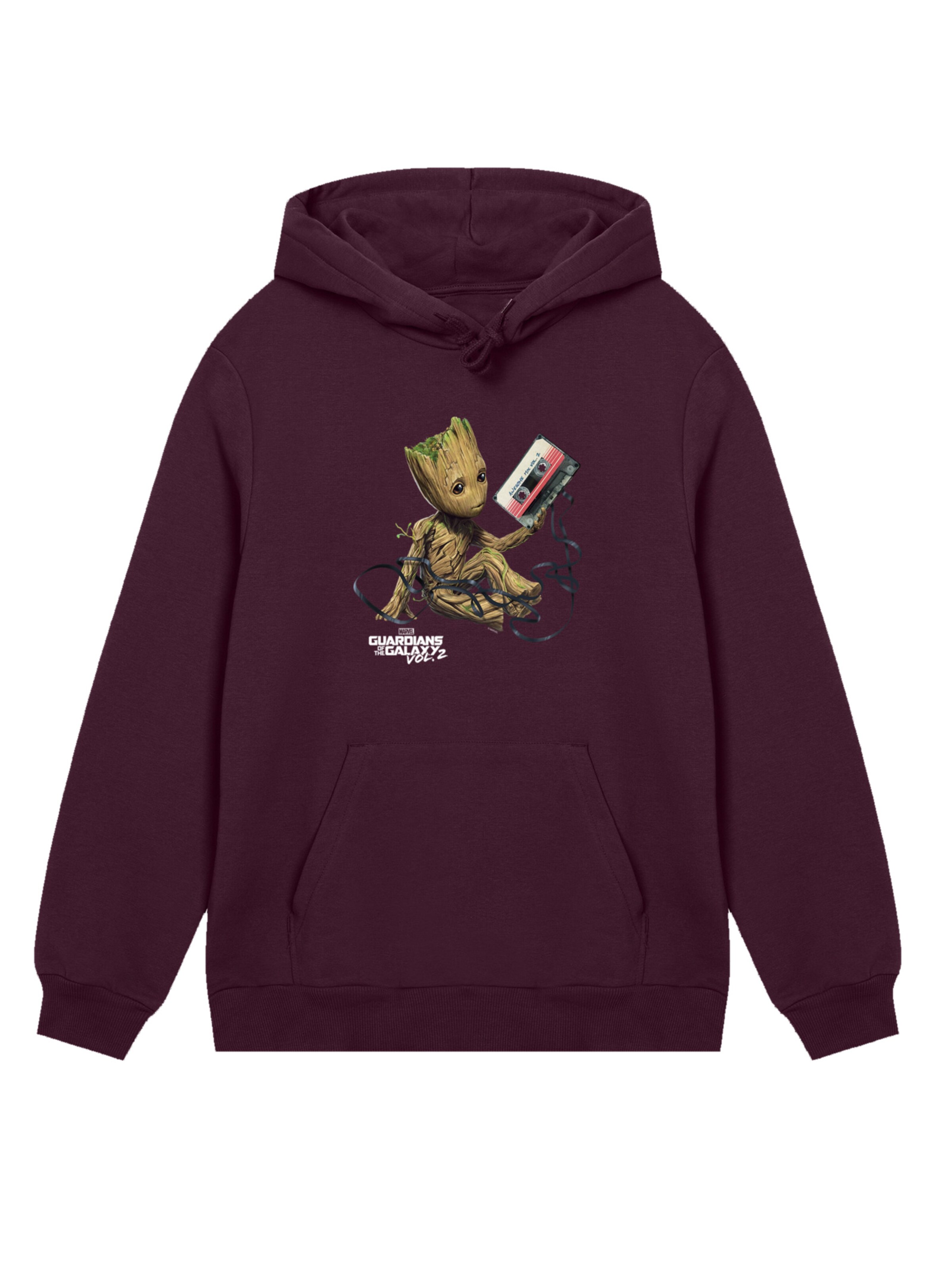 F4NT4STIC Sweatshirt 'Marvel Guardians Of The Galaxy Vol2 Groot Tape' in Braun: Vorderseite