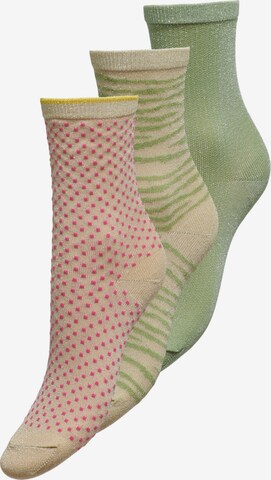 Chaussettes KIDS ONLY en beige : devant