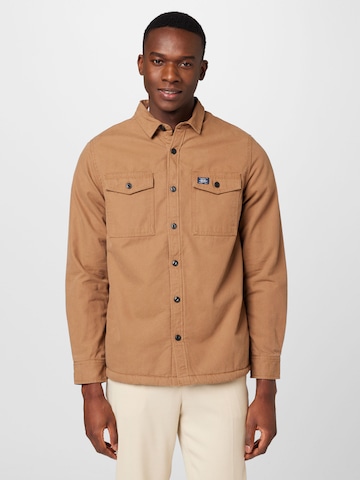 Superdry - Ajuste regular Camisa 'Miller' en marrón: frente