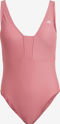 ADIDAS SPORTSWEAR Bustier Sportbadeanzug 'Iconisea 3-Stripes' in Pink: predná strana