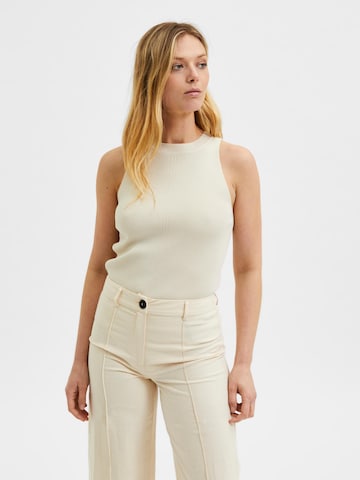 Tops en tricot 'Solina' SELECTED FEMME en beige : devant