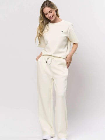 U.S. POLO ASSN. Normální Kalhoty ' Kaisa Wide ' – bílá: přední strana