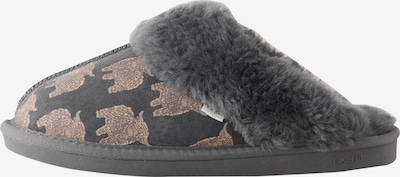 Naminės šlepetės iš Next, spalva – karamelės / antracito spalva, Prekių apžvalga