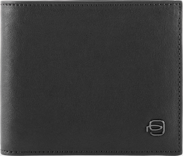 Piquadro Black Square Geldbörse Leder 11,5 cm in Schwarz: predná strana