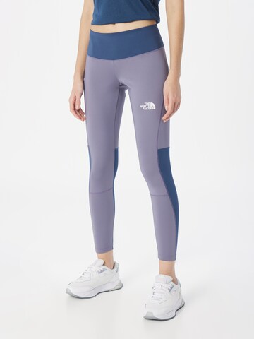 THE NORTH FACE Skinny Workout Pants in Purple: front