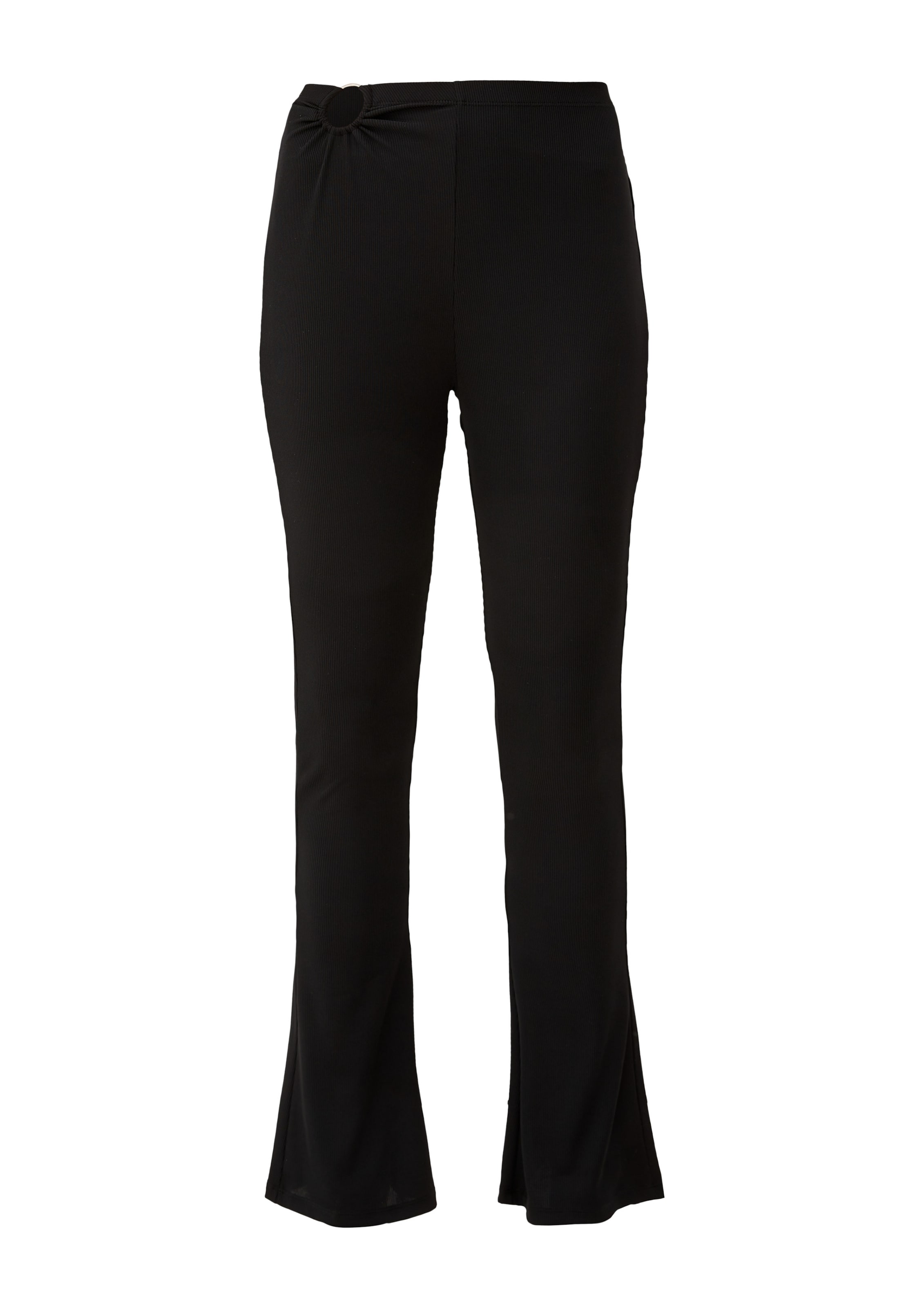 QS Flared Hose in Schwarz: Vorderseite