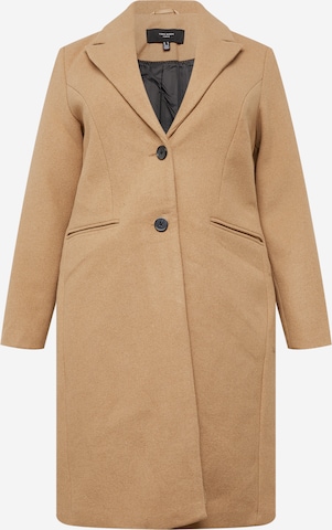 Vero Moda Curve Between-Seasons Coat 'Blaza' in Beige: front