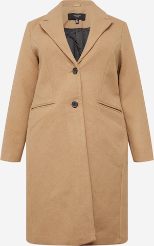 Vero Moda Curve Ανοιξιάτικο και φθινοπωρινό παλτό 'Blaza' σε μπεζ: μπροστά