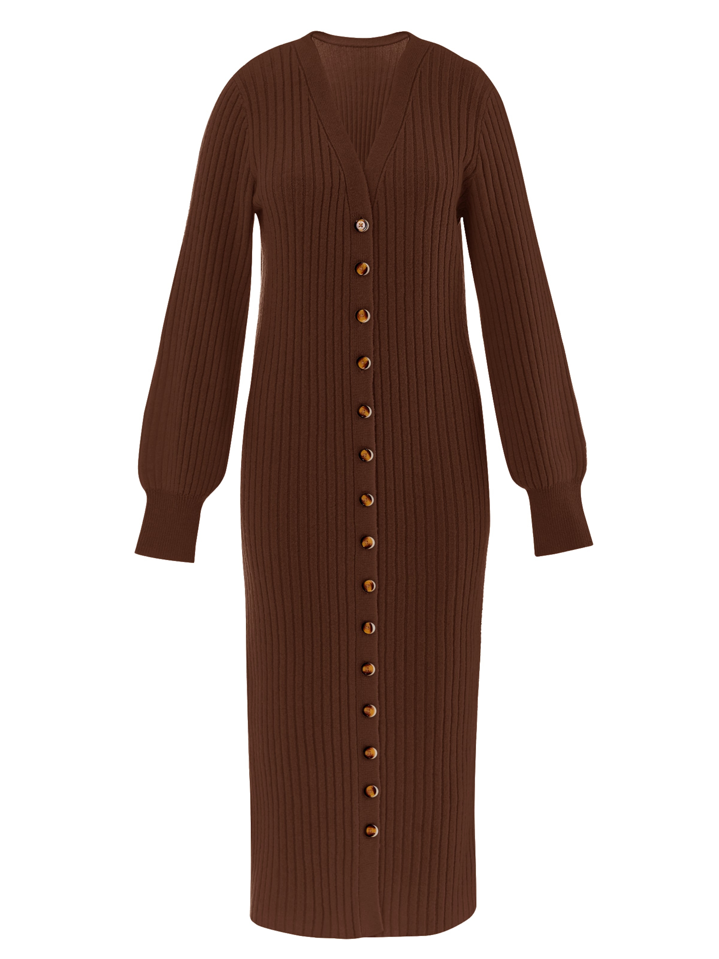 Imily Bela Πλεκτό παλτό σε καφέ: μπροστά