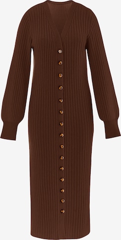 Manteau en tricot Imily Bela en marron : devant