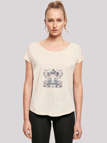 F4NT4STIC Shirt 'Skelett Paar Valentinstag' in Beige: voorkant