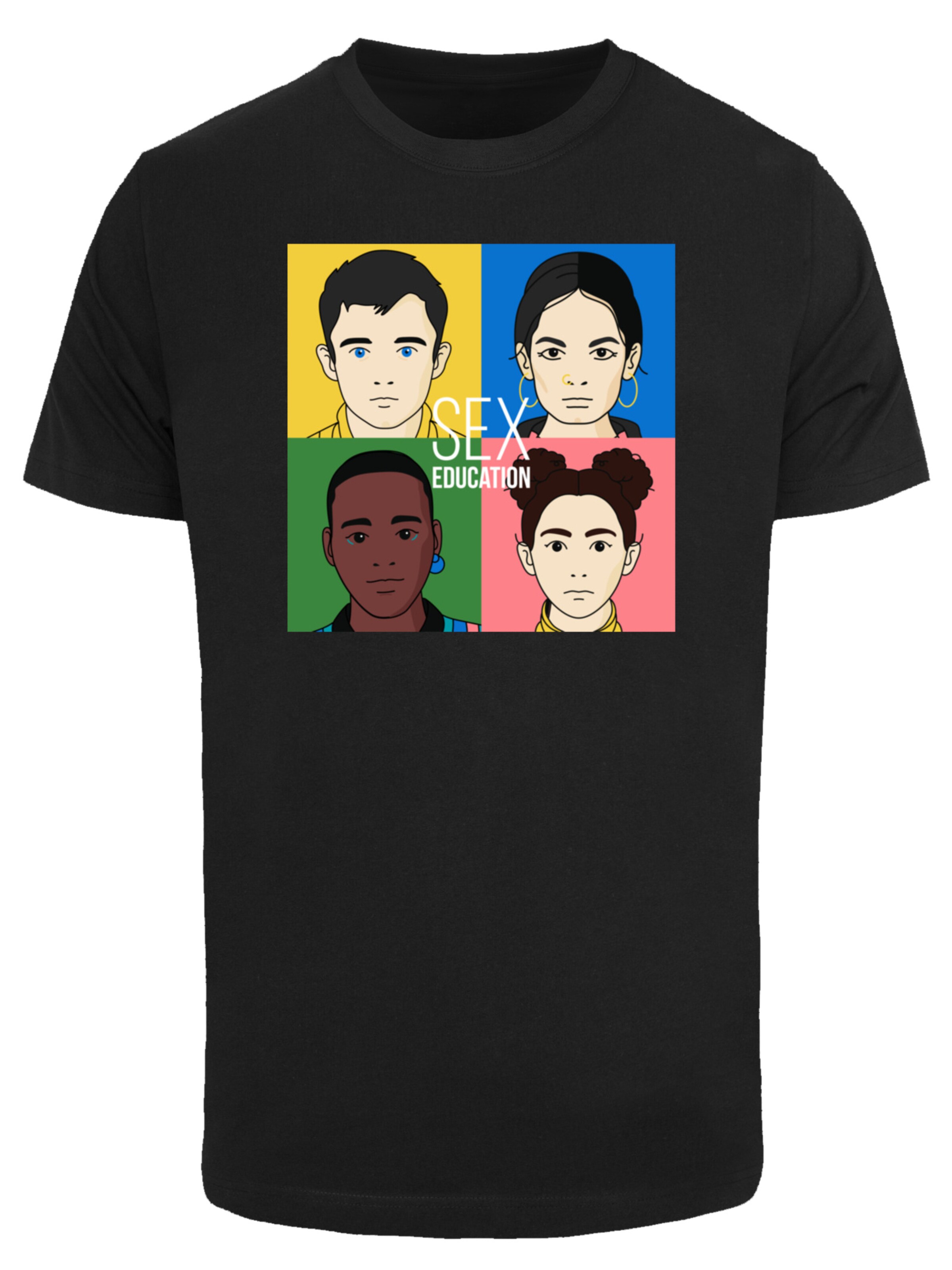 T-Shirt 'Sex Education Netflix TV Series' F4NT4STIC en noir : devant