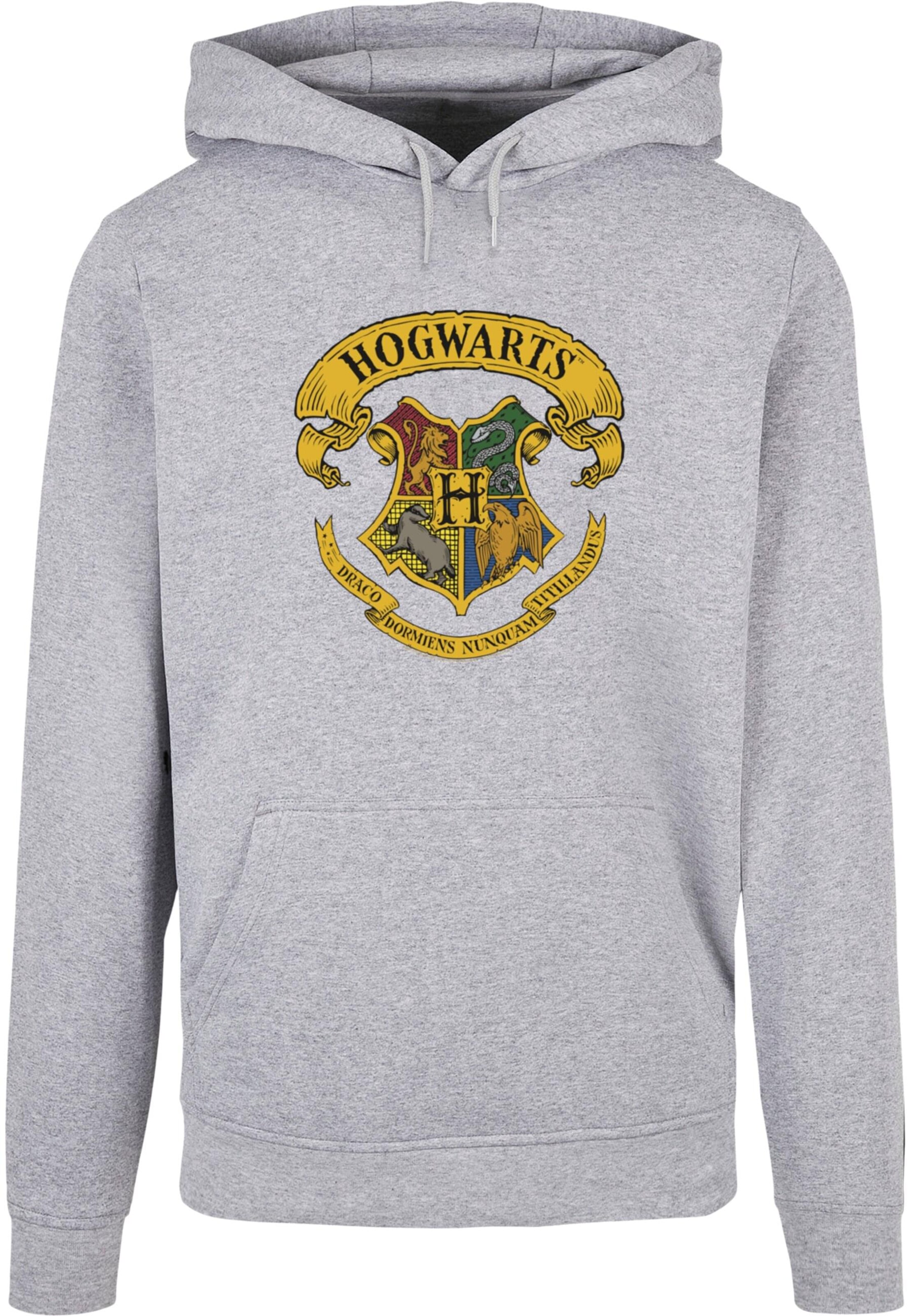 ABSOLUTE CULT Sweatshirt 'Harry Potter - Hogwarts Ribbon Crest' in Grey: front