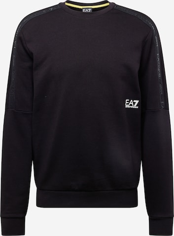 Sweat-shirt EA7 Emporio Armani en noir : devant