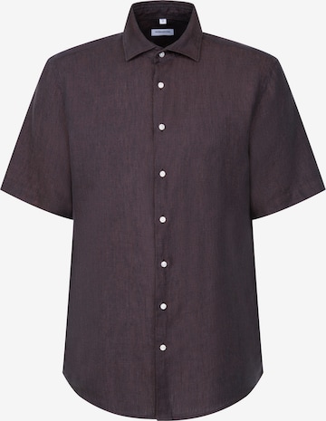 Chemise business SEIDENSTICKER en marron : devant