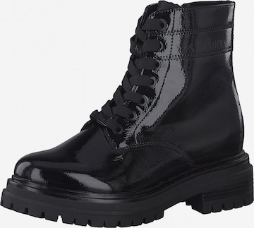 s.Oliver Lace-Up Ankle Boots in Black: front