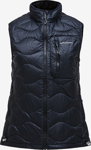 PEAK PERFORMANCE Daunenweste W Helium Utility Down Vest in Schwarz: Vorderseite