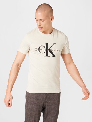 Calvin Klein Jeans Póló - bézs: elől