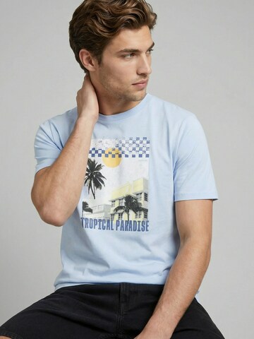 JJ Rebel Tričko 'JREBMASON' - Modrá