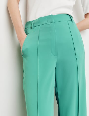 GERRY WEBER Wide leg Pleat-Front Pants in Green