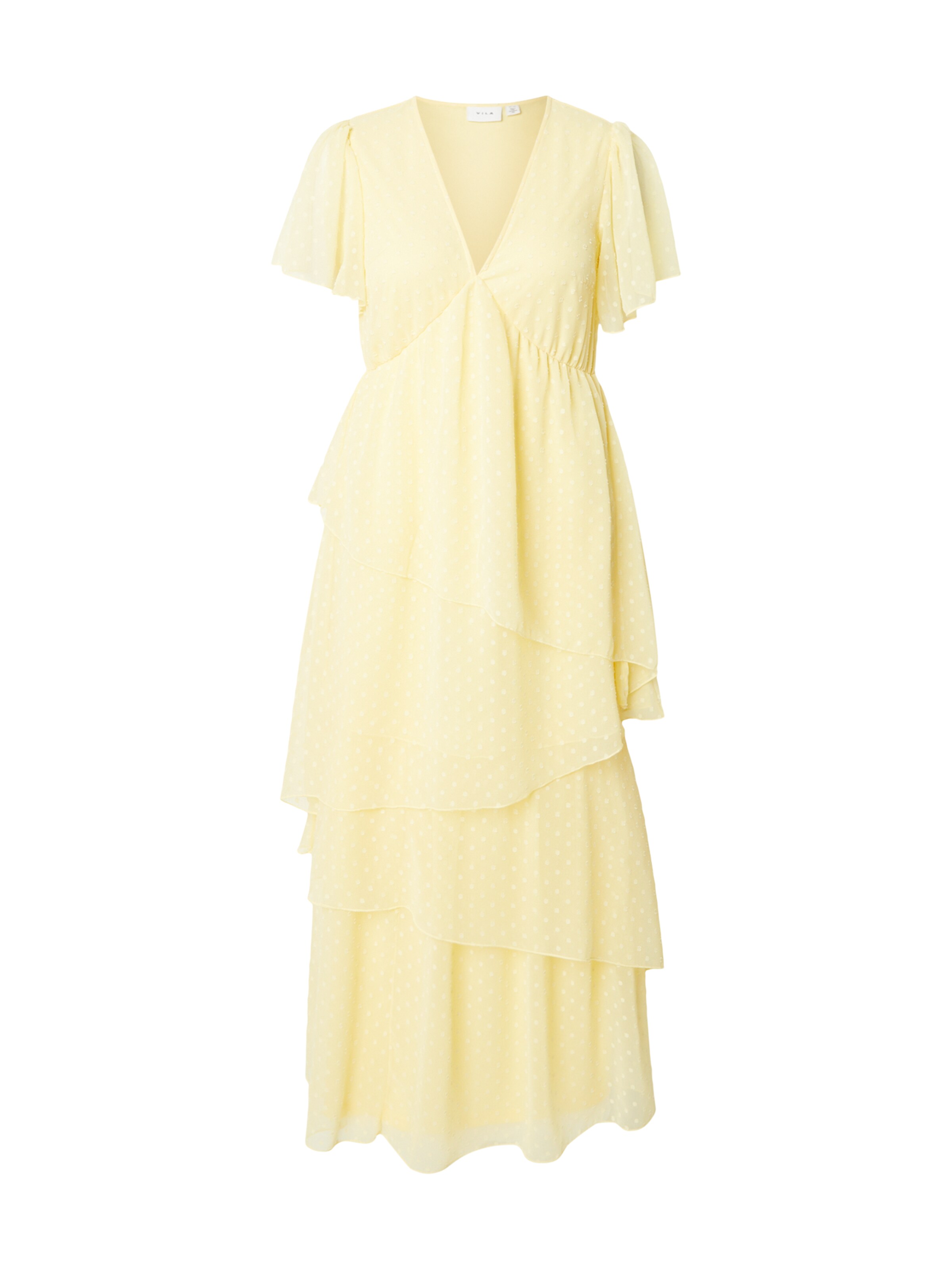 VILA Obleka 'VIDOBBY' | rumena barva: sprednja stran