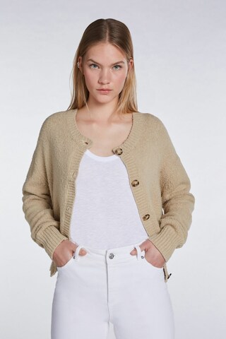 SET Gebreid vest in Beige: voorkant