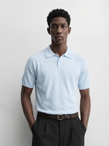 Burocs Shirt 'Fine Knit Polo' in Blue