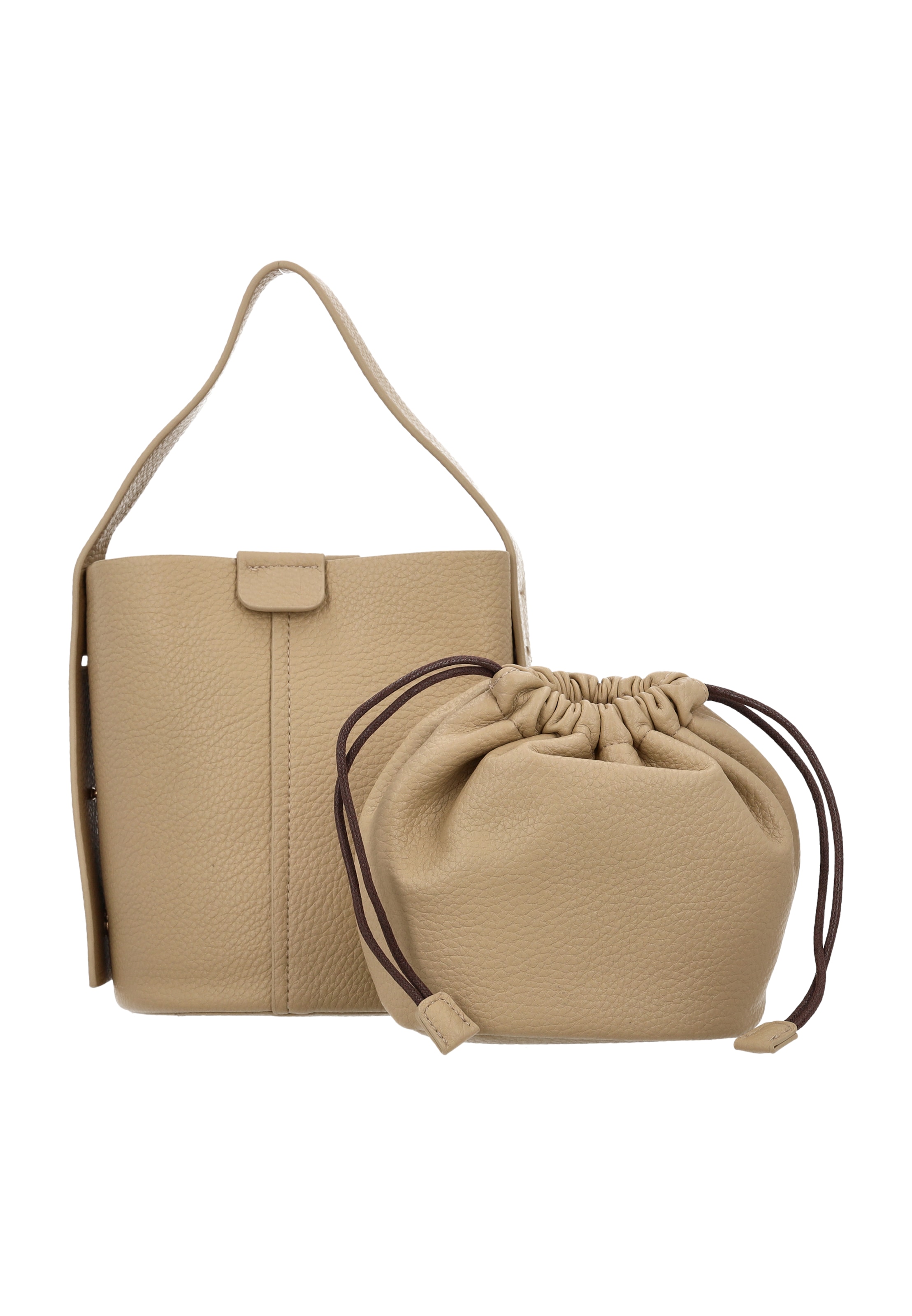 usha WHITE LABEL - Bolso saco en beige