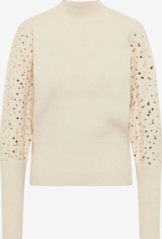 Pull-over faina en beige : devant