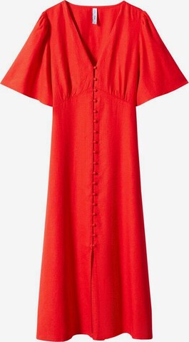 MANGO Shirt Dress in Red: front