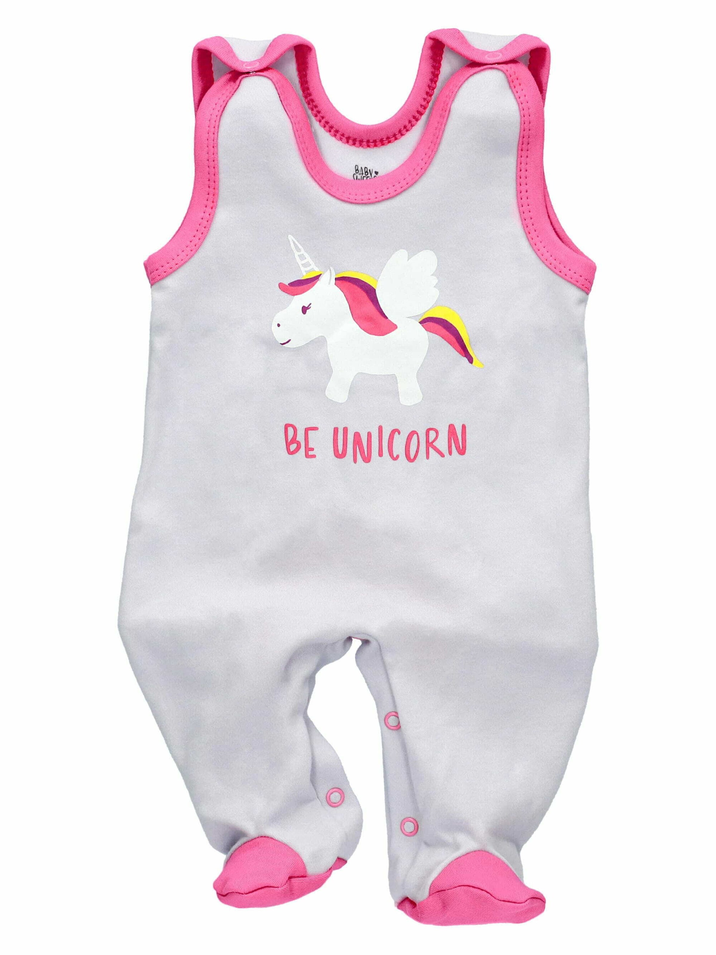 Kinder Bekleidung Baby Sweets Set ' Be Unicorn ' in Grau - WU09609