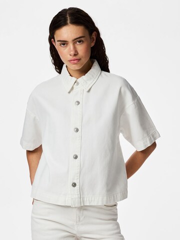PIECES Blouse 'PCSky' in Wit: voorkant