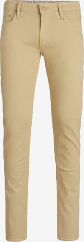 JACK & JONES Slimfit Jeans 'GLENN EVAN CJ 977 SN' in Beige: voorkant